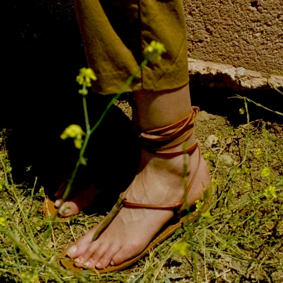 Doen St. Moritz Leather Lace Up Sandals - Picture 1 of 13